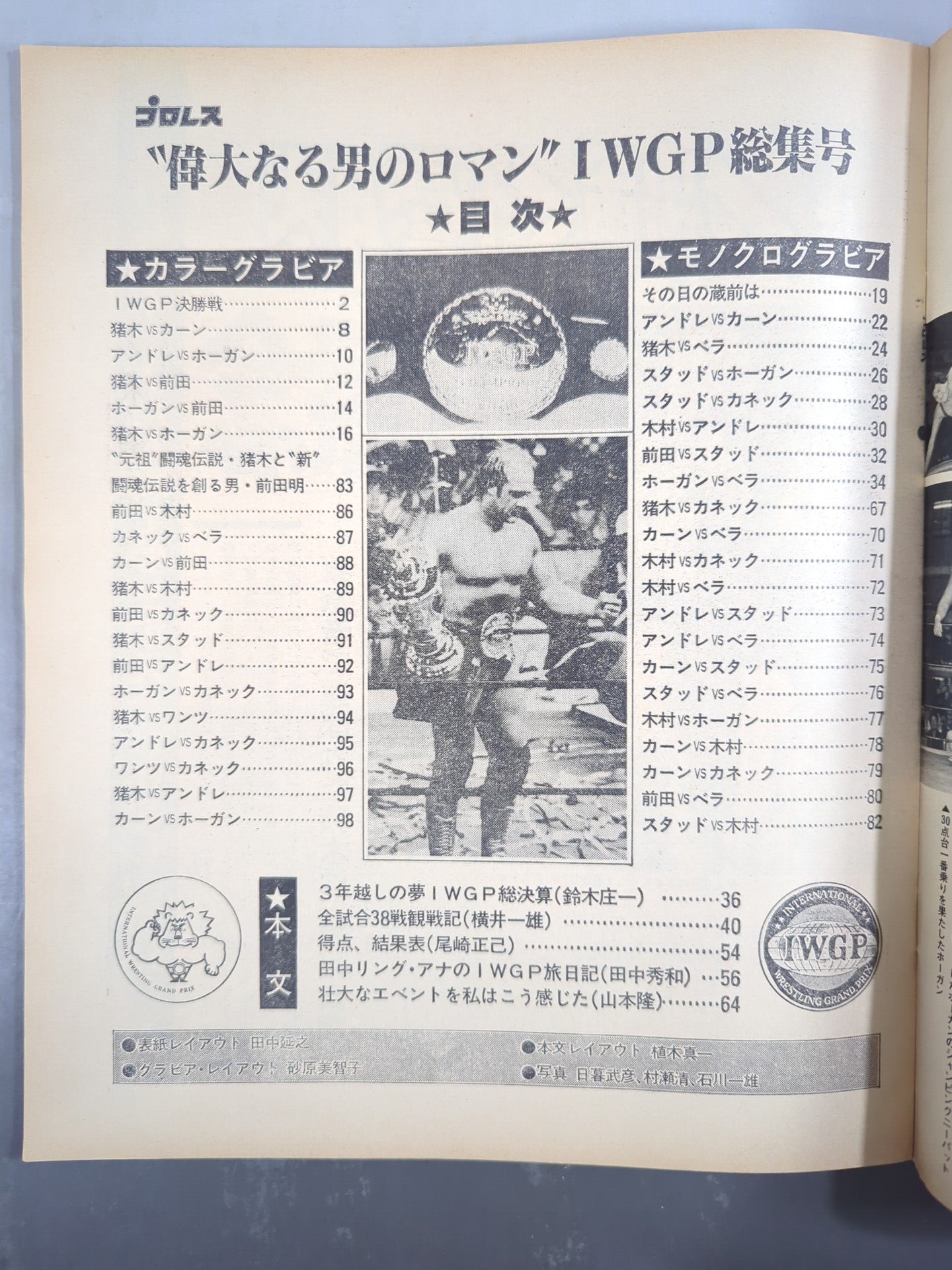 Monthly Pro Wrestling June 1983 issue supplement