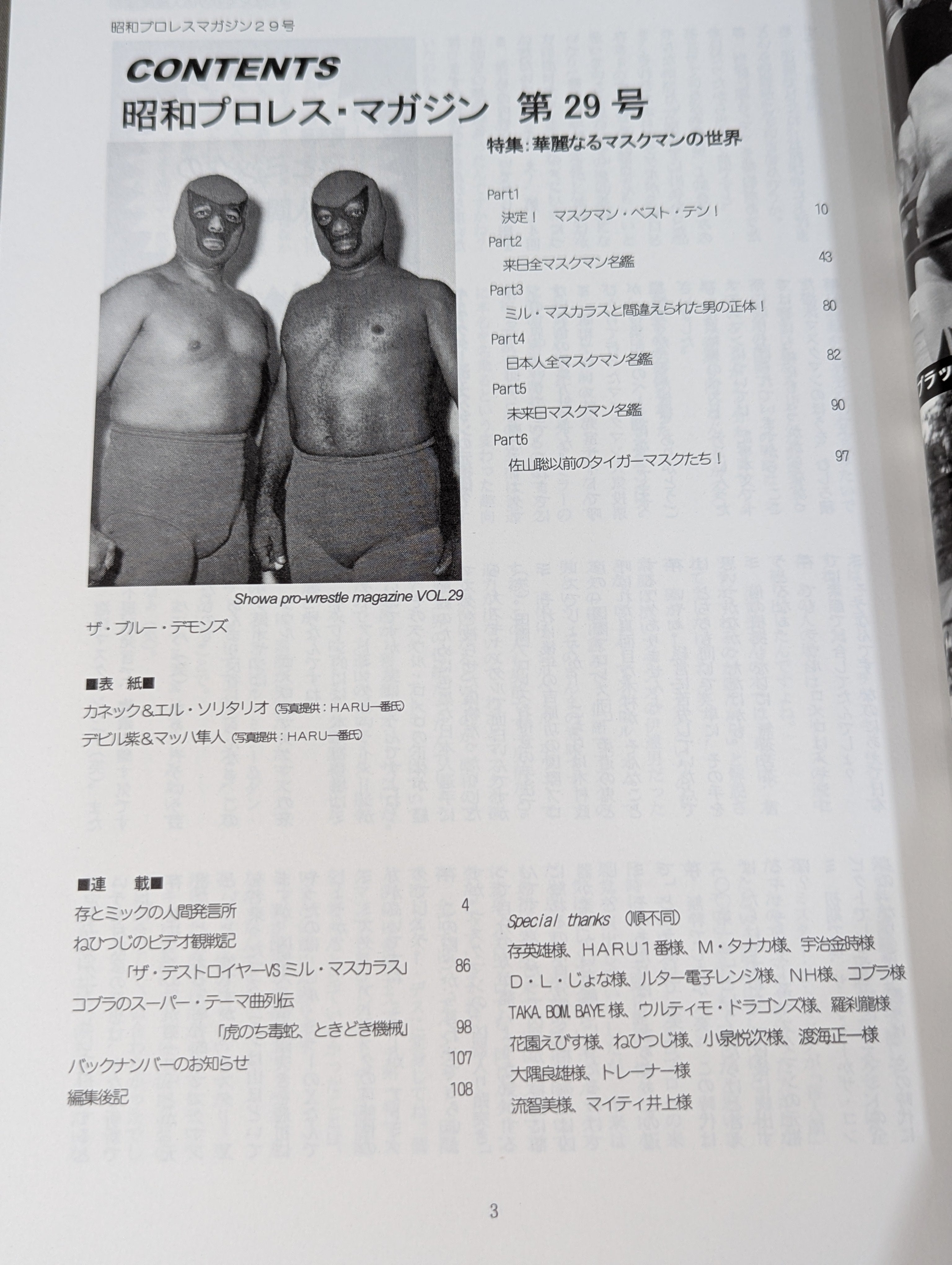 ミック博士の昭和プロレスマガジン第29号 ☆特集 華麗なるマスクマンの