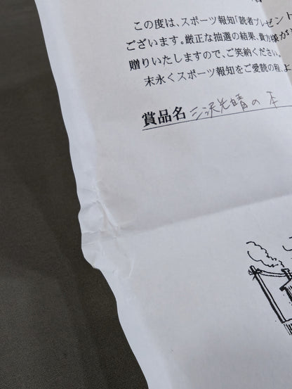 【三沢光晴 直筆サイン＆当選通知書付】理想主義者 プロレスは常に進化しなければならない