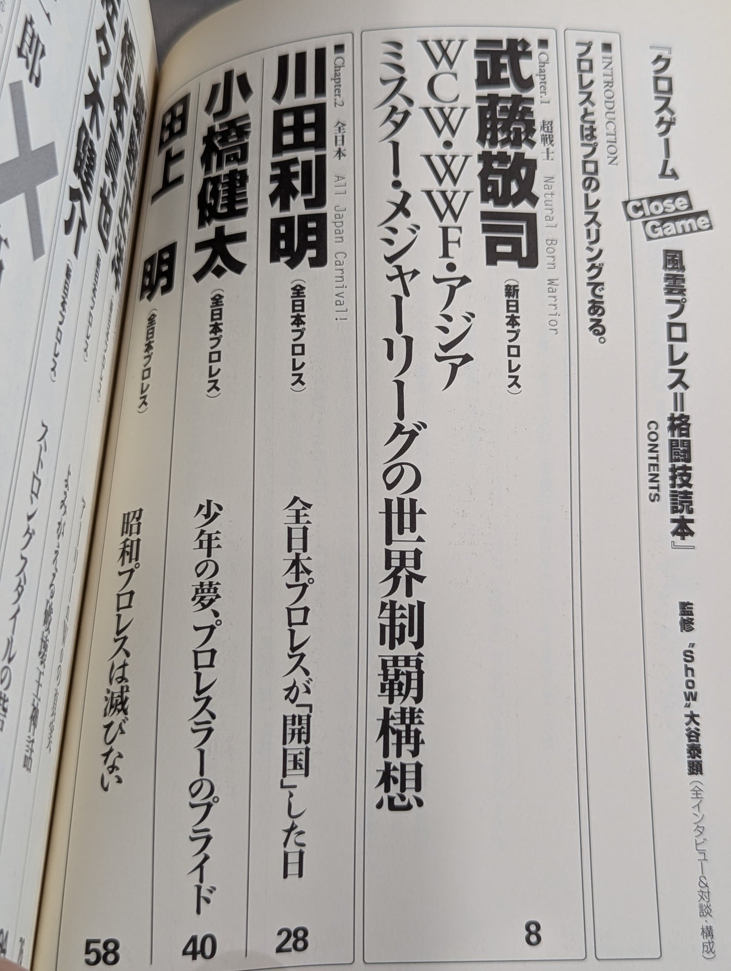 クロスゲーム 全日本×新日本  風雲プロレス=格闘技読本