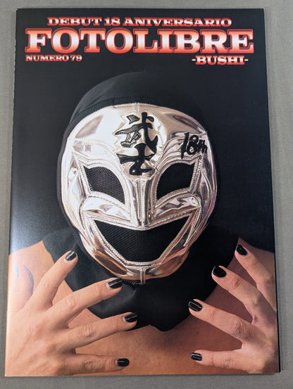 [BUSHI  hand signed autograph ] FOTOLIBRE de Mascaras Numero.79