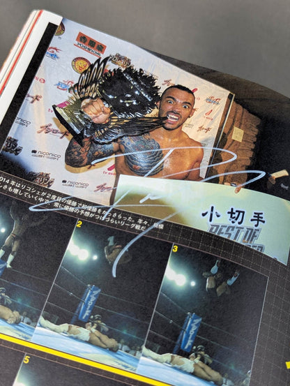 [2 fighters hand signed autograph New Japan Pro Wrestling Pia 2015
