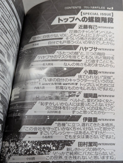 Bessatsu Takarajima Special Edition Pro Wrestling  Reader Files Vol.3