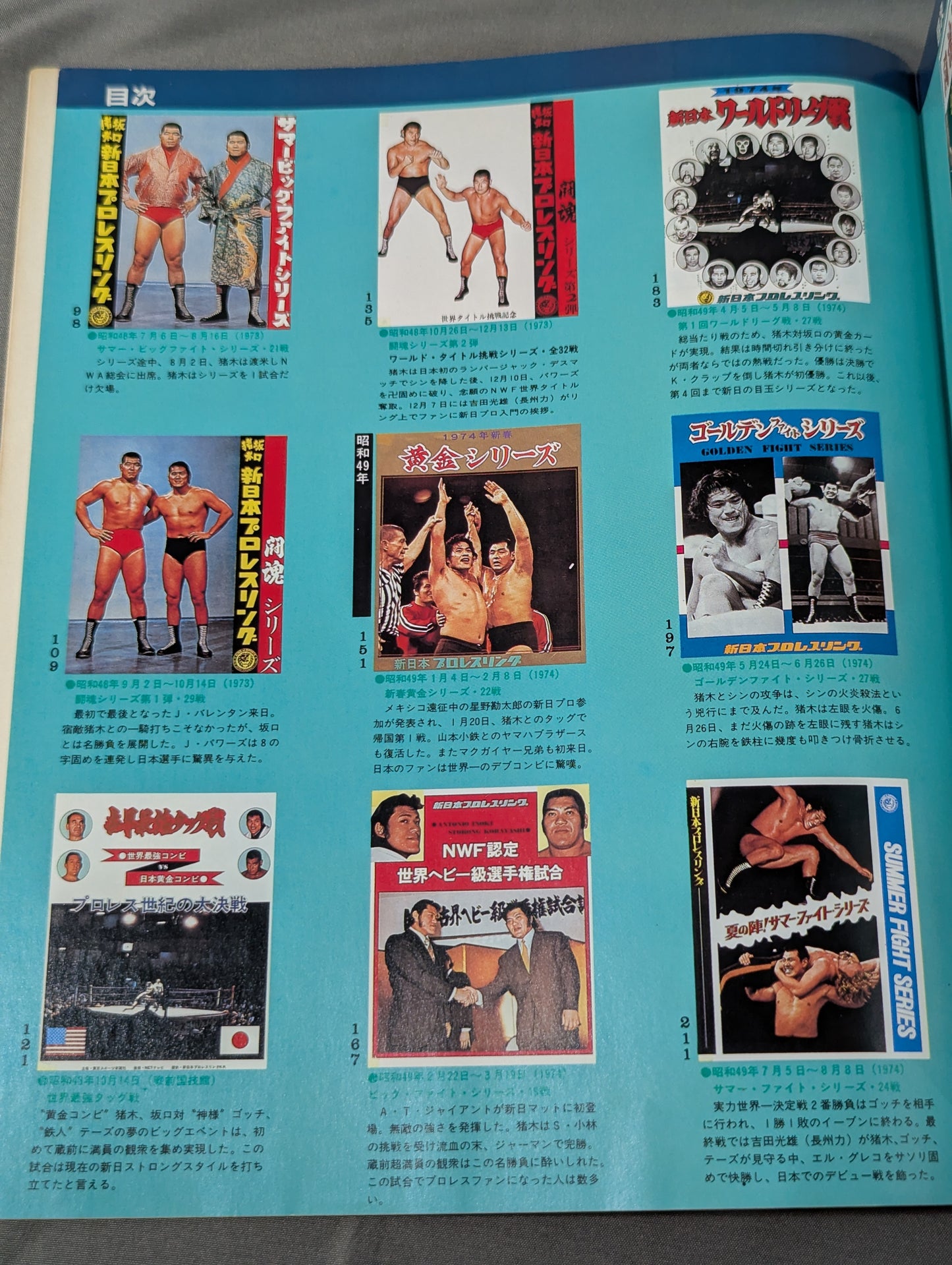 ★縮刷版 2冊セット★ 新日本プロレスリング パンフレット縮刷版＆アントニオ猪木引退記念 ファイト縮刷版