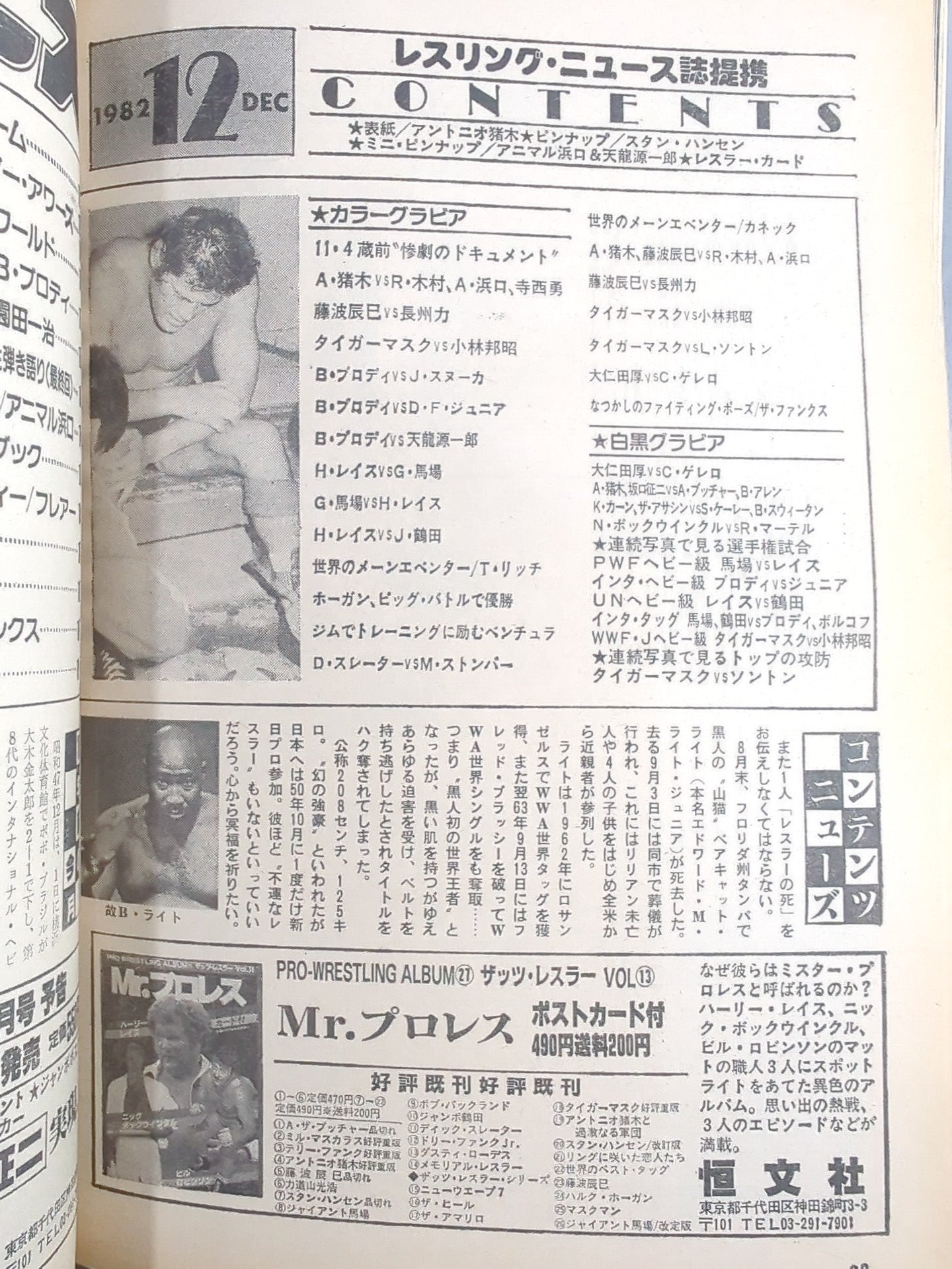 Monthly Pro Wrestling December 1982 issue