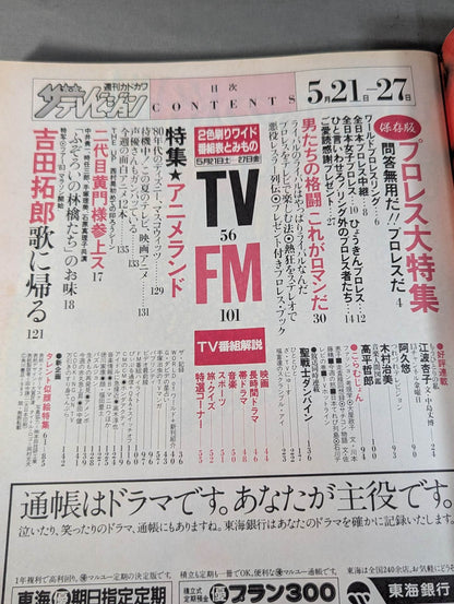 ★ No questions asked! Pro Wrestling Special Feature ★ The Television May 27, 1983 issue