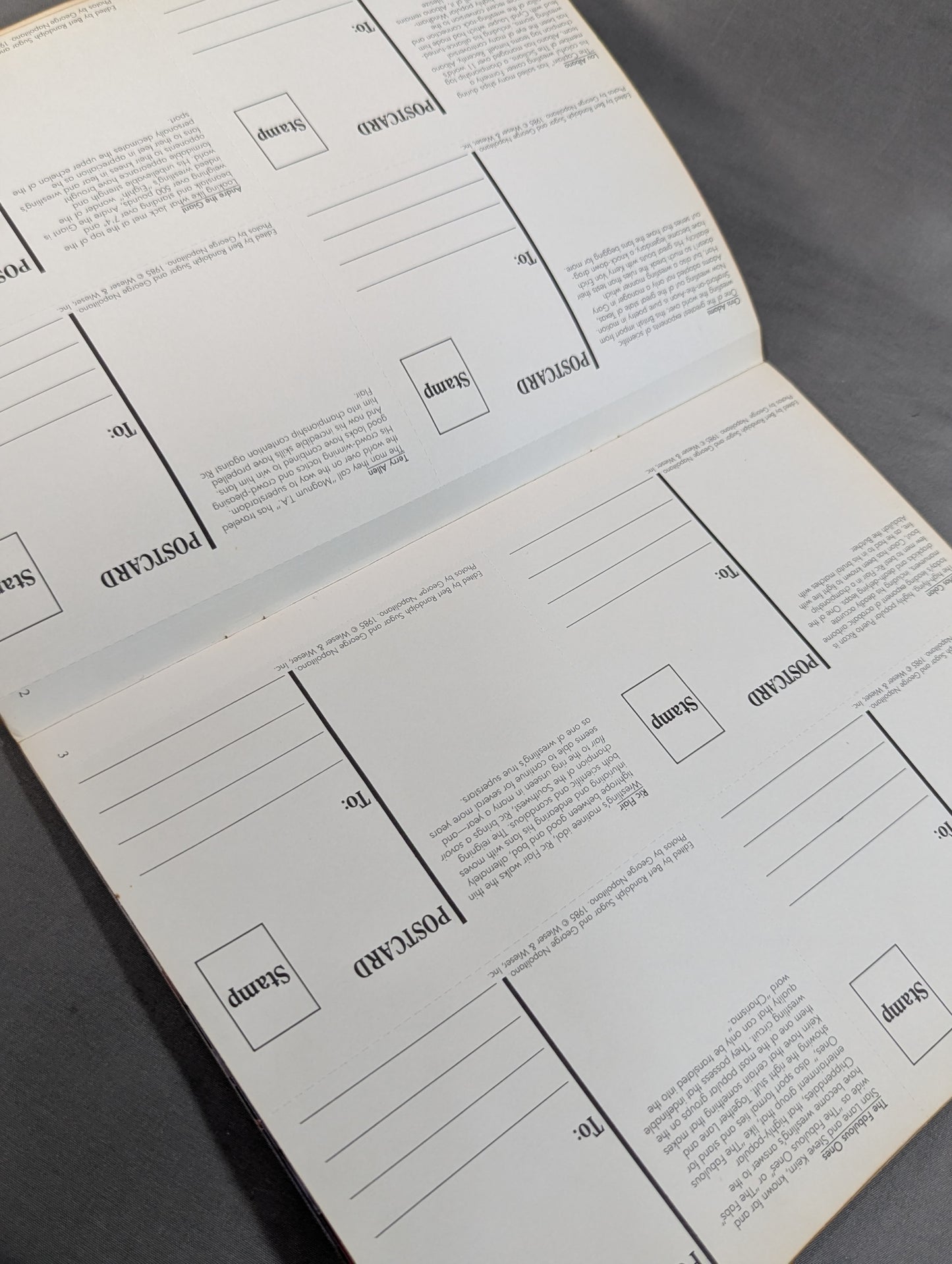 THE ALL STAR Wrestling  POSTCARD BOOK