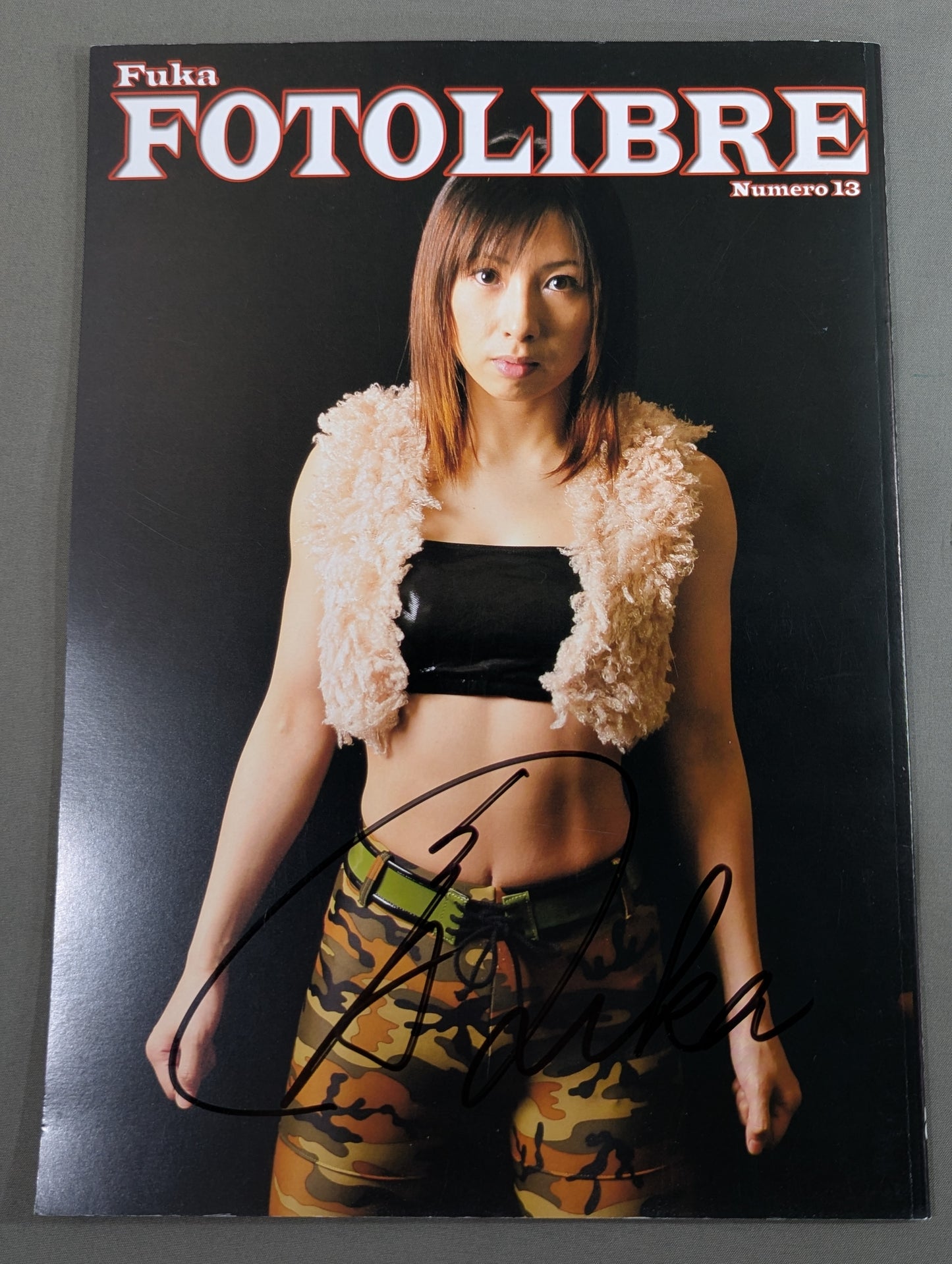 【Fuka  hand signed autograph 】 FOTOLIBRE de Mascara Numero.13