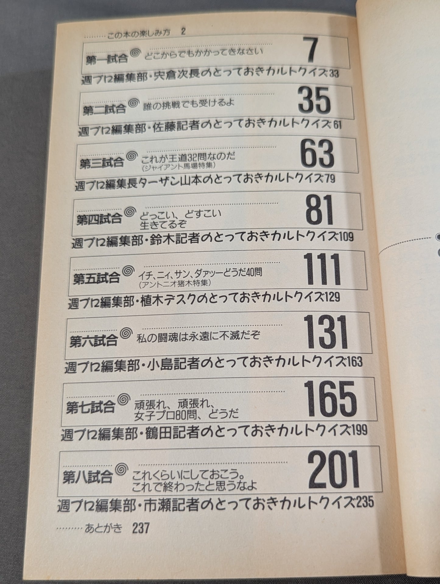 THEプロレス本 No.9 プロレスクイズ500問