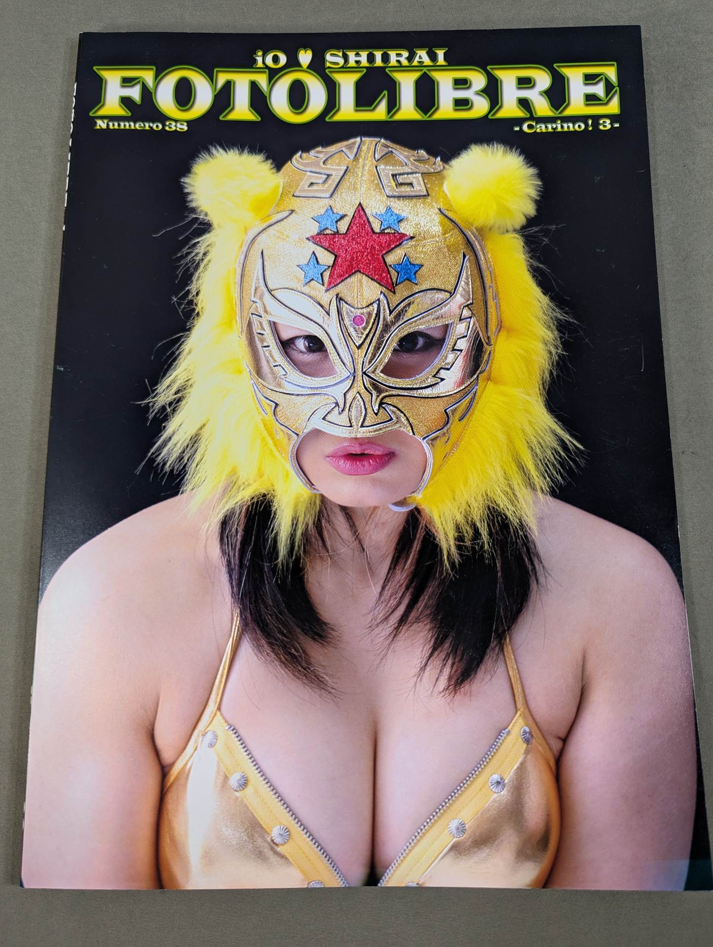 [Io Shirai (Iyo Sky)  hand signed autograph 】FOTOLIBRE de Mascara Numero.38