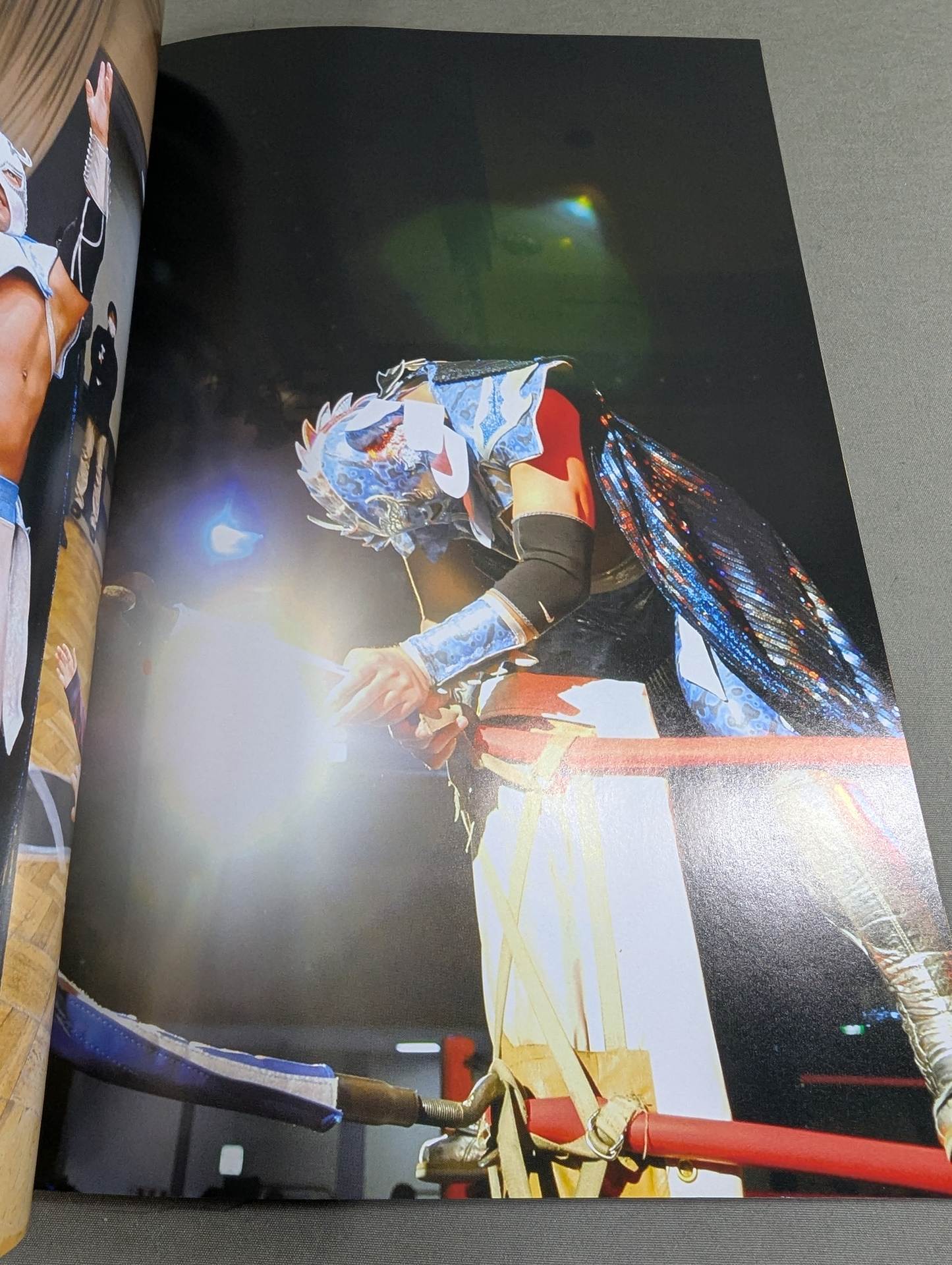 【Ultimo Dragon hand signed autograph 】FOTOLIBRE de Mascara Numero.17