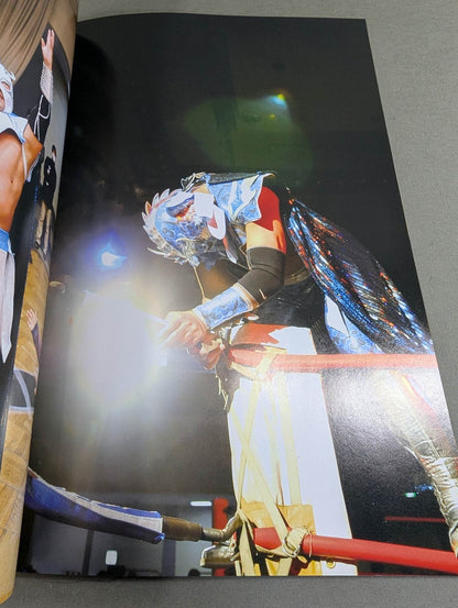 【Ultimo Dragon hand signed autograph 】FOTOLIBRE de Mascara Numero.17