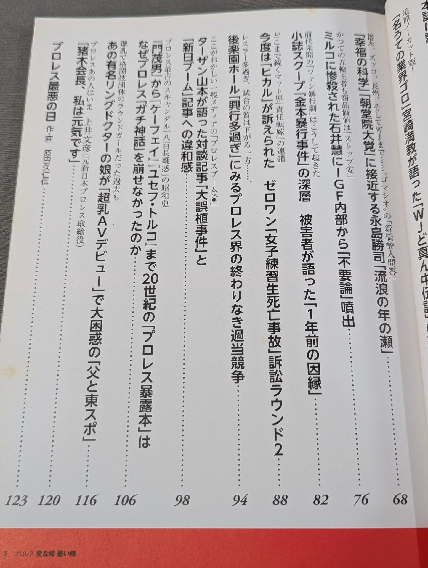 Bessatsu Takarajima 2291 Pro Wrestling  Weird Rumors Bad Rumors Noah ga New Japan Pro Wrestling "Selling" to reorganize the mat world