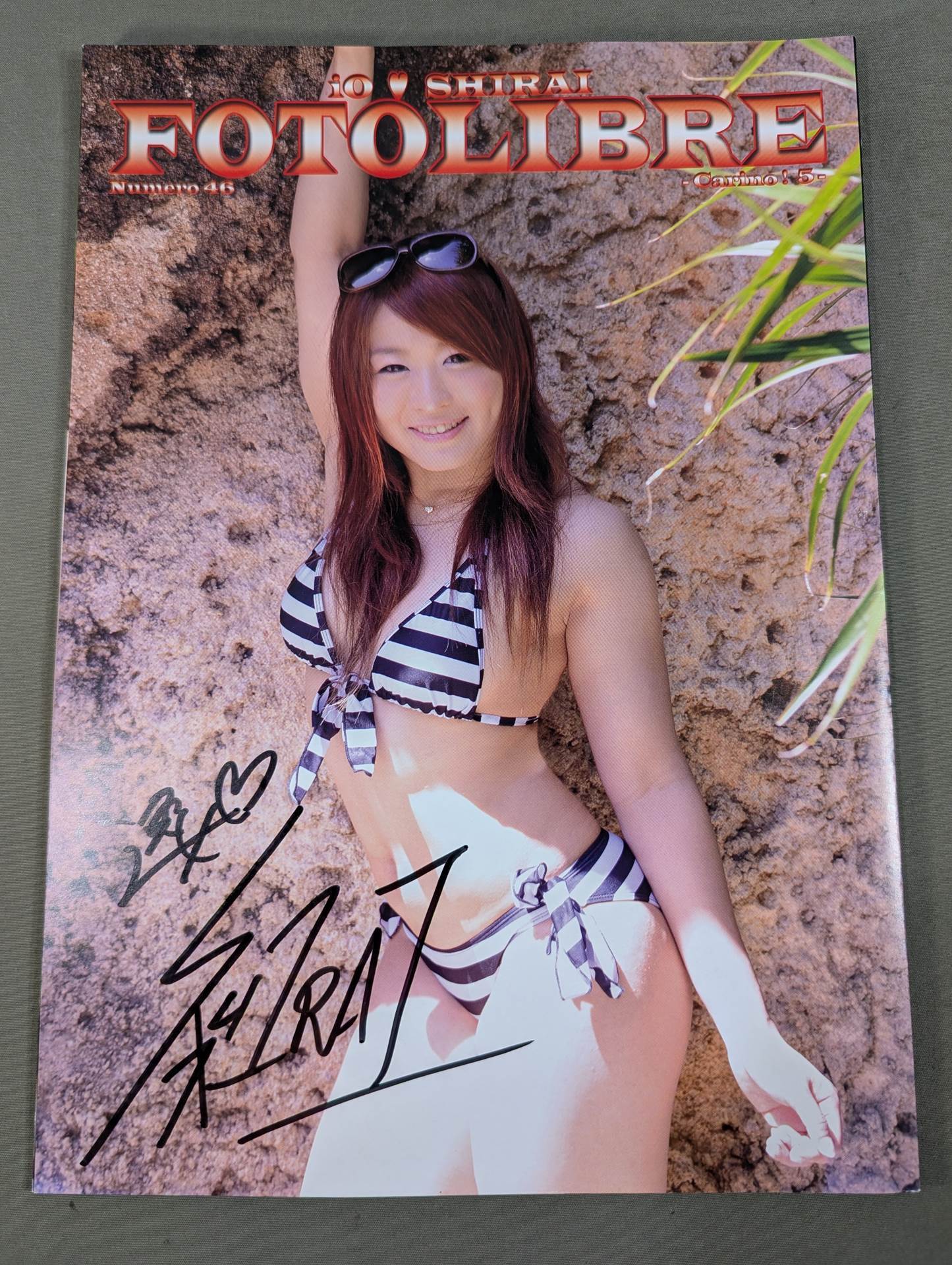 [Io Shirai (Iyo Sky)  hand signed autograph 】FOTOLIBRE de Mascara Numero.46