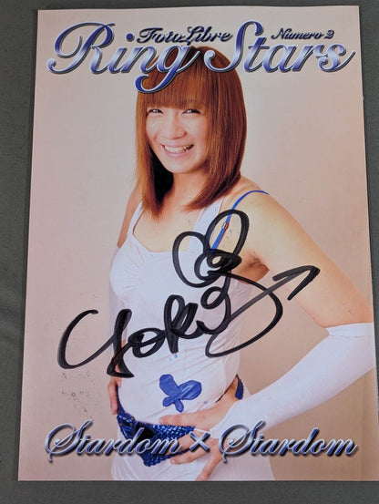 [3 fighters hand signed autograph 】FOTOLIBRE Ring Stars Numero.2