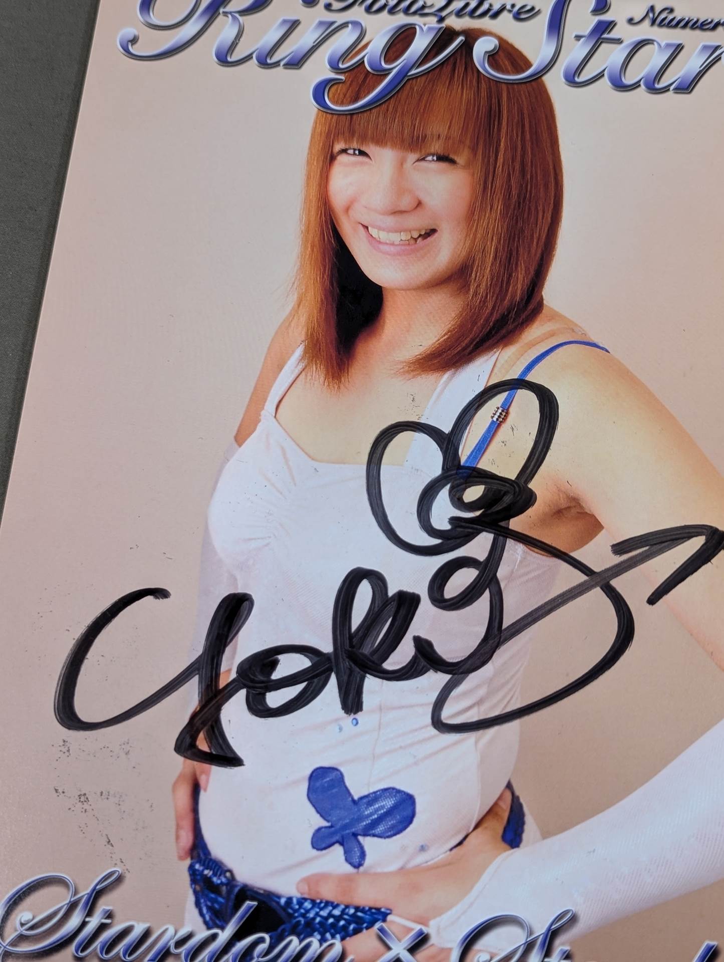 [3 fighters hand signed autograph 】FOTOLIBRE Ring Stars Numero.2
