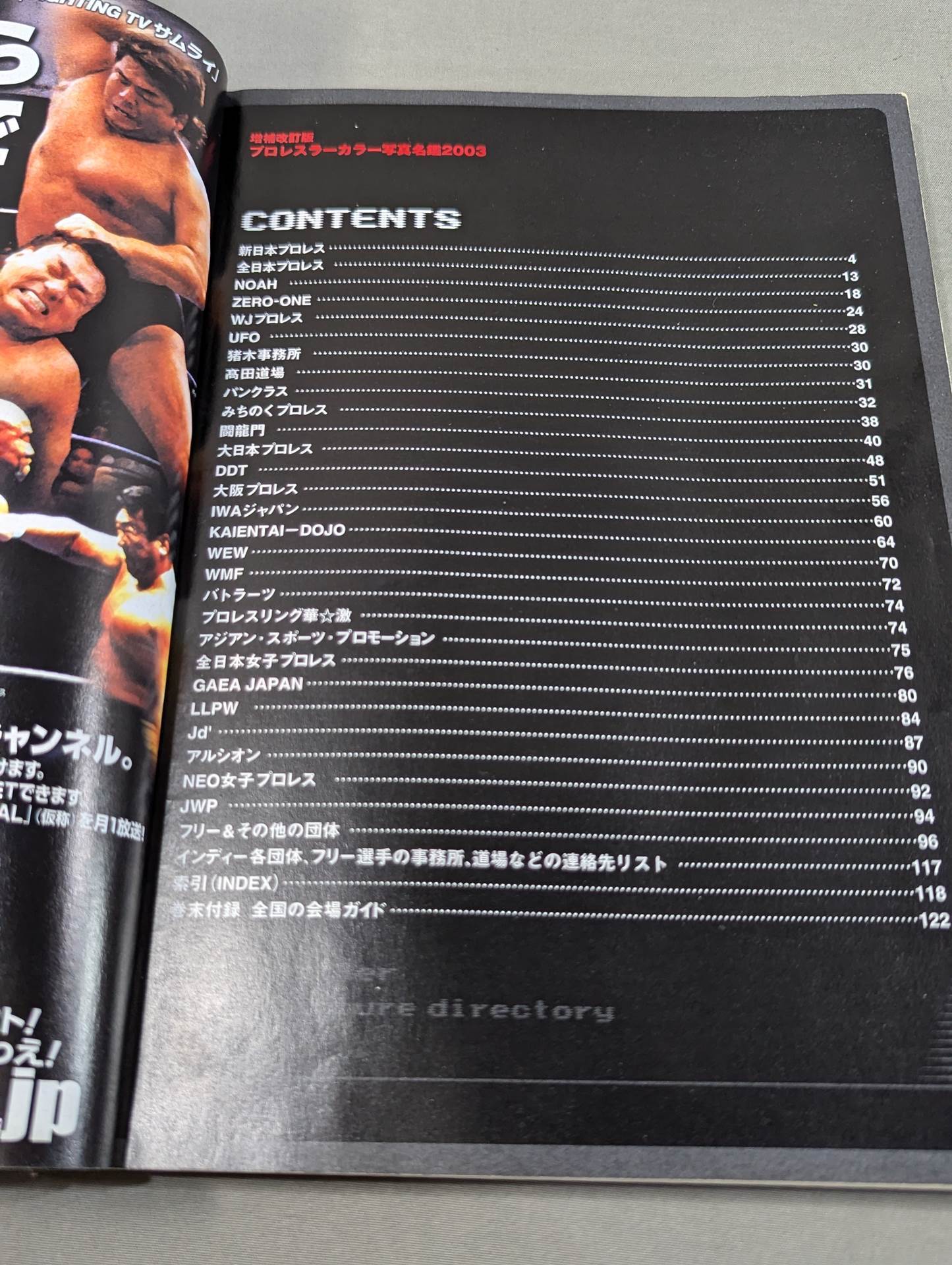 PRO WRESTLER  Color PHOTO  Directory 2003 Expanded and Revised Edition