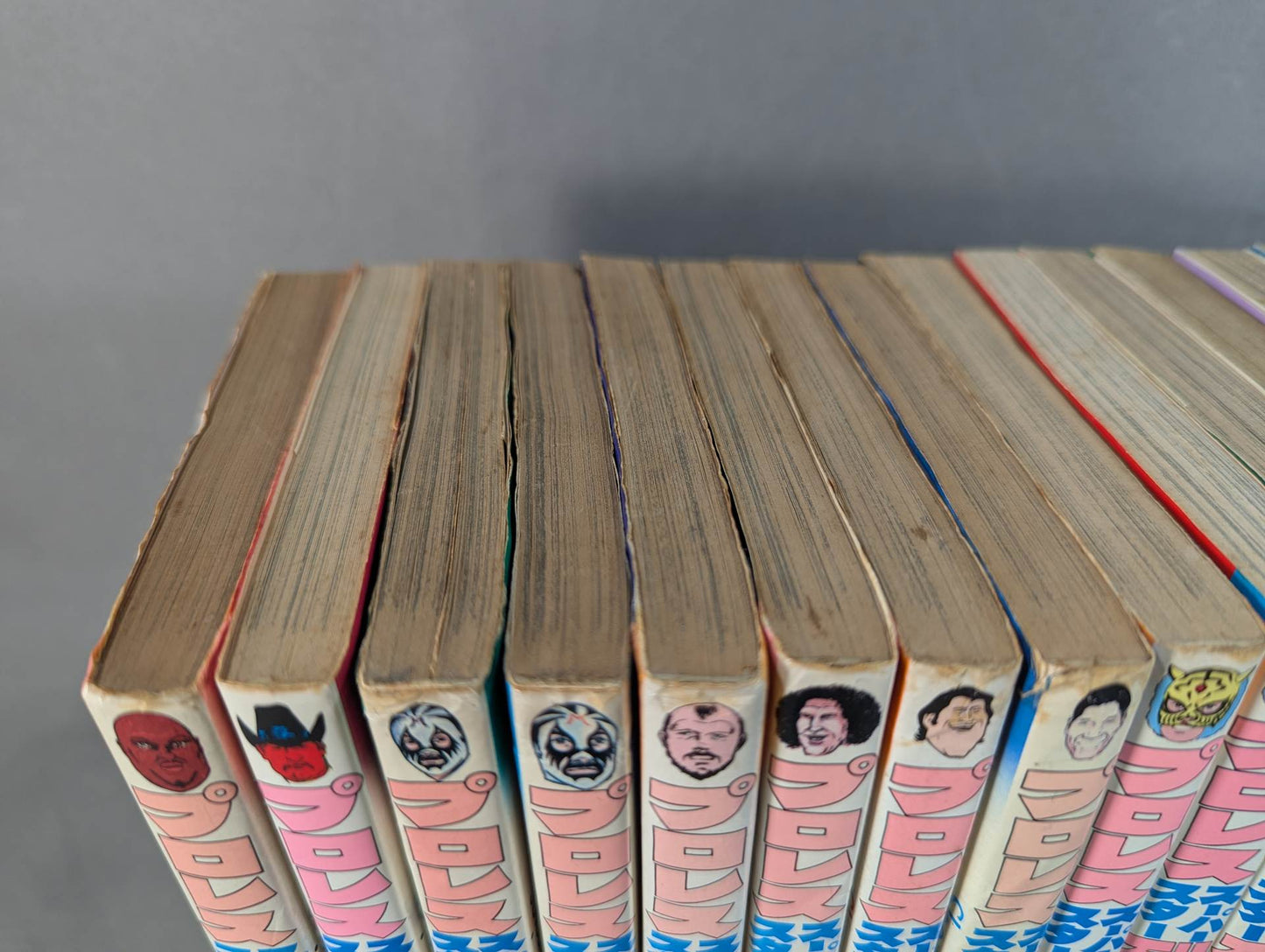 [Author's hand signed autograph, 17 volumes in total] Pro Wrestling Superstar Retsuden