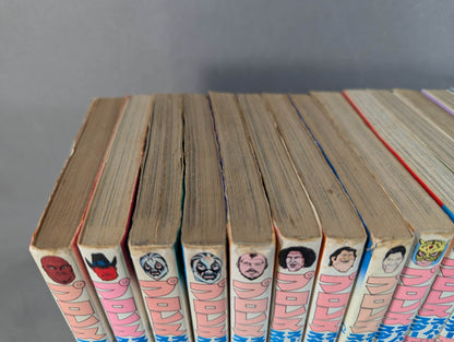 [Author's hand signed autograph, 17 volumes in total] Pro Wrestling Superstar Retsuden