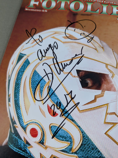 [Dr. Wagner Jr. hand signed autograph 】FOTOLIBRE de Mascara Numero.48