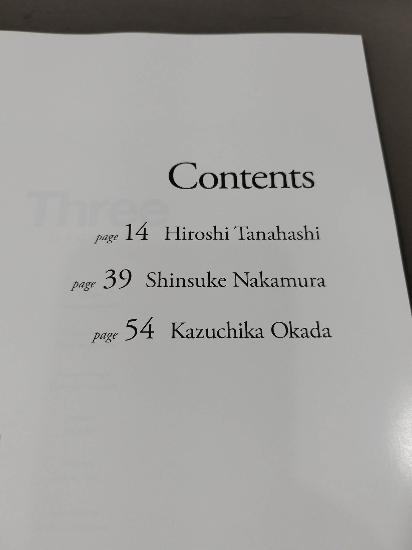 Three MAGAZINE Vol.1 (Kazuchika Okada  cover ver.)