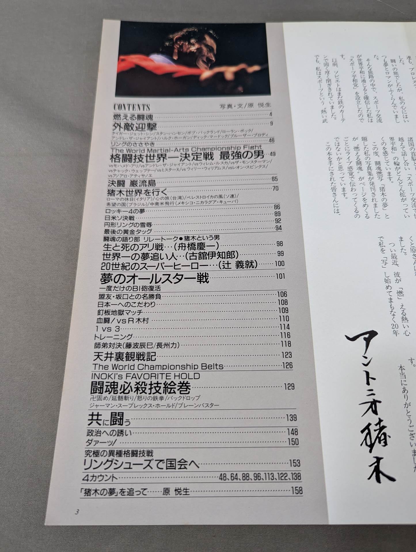 Fighting spirit burning Inoki 's dream