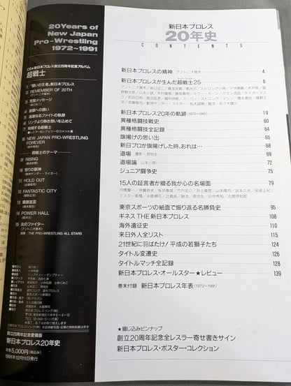 New Japan Pro Wrestling  20 Years History 20th Anniversary Collector's Edition