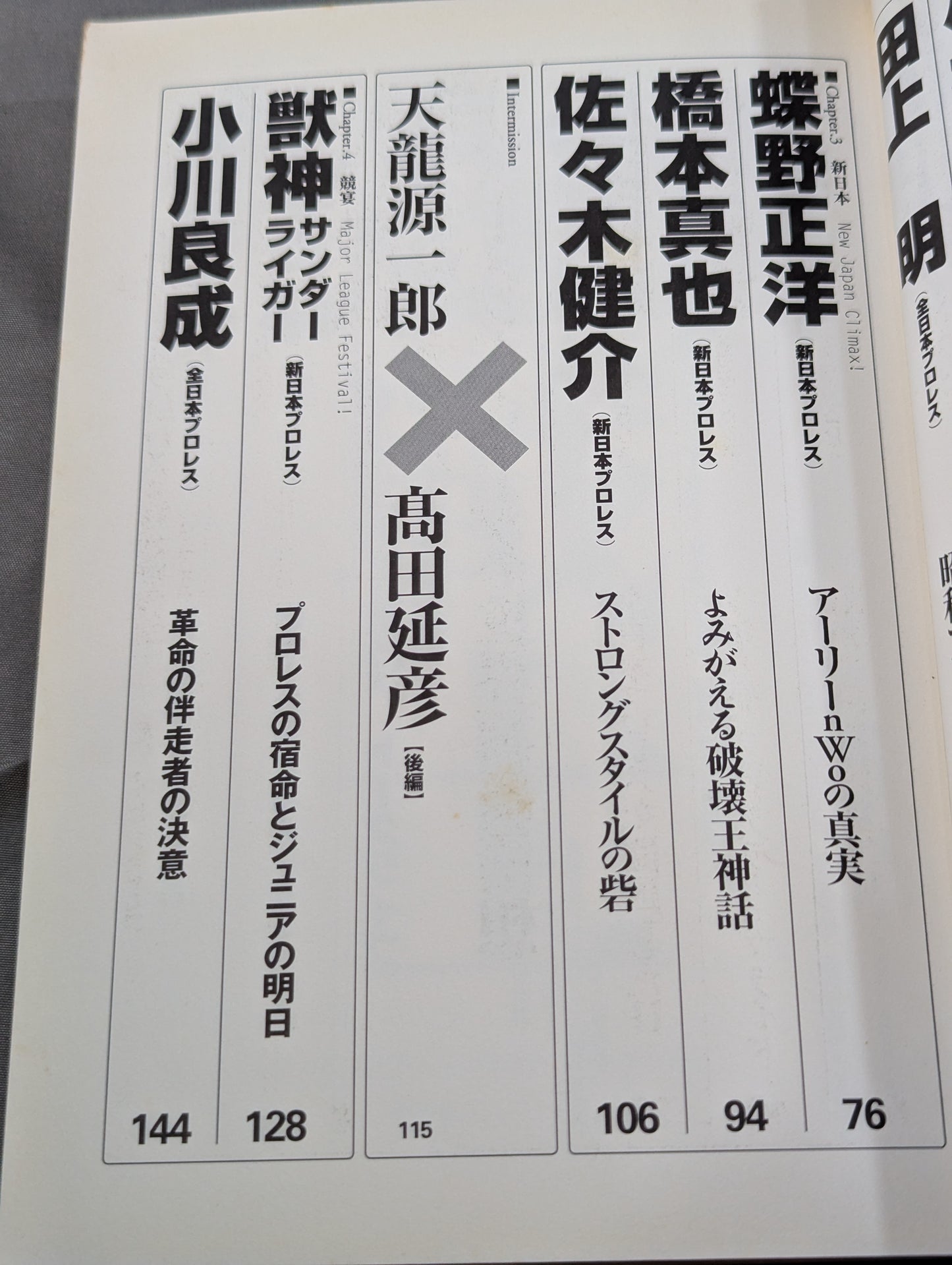クロスゲーム 全日本×新日本  風雲プロレス=格闘技読本