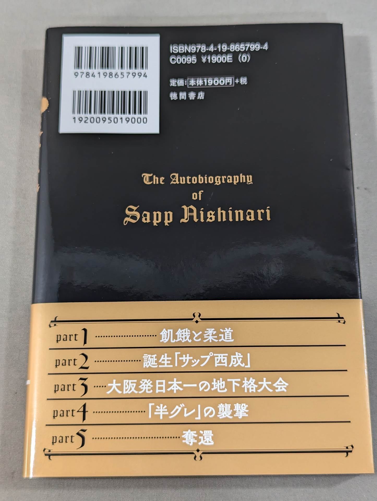 Sapp Nishinari's Autobiography Recaptured: The Man Who Was Called "Osaka's Strongest Hangure"