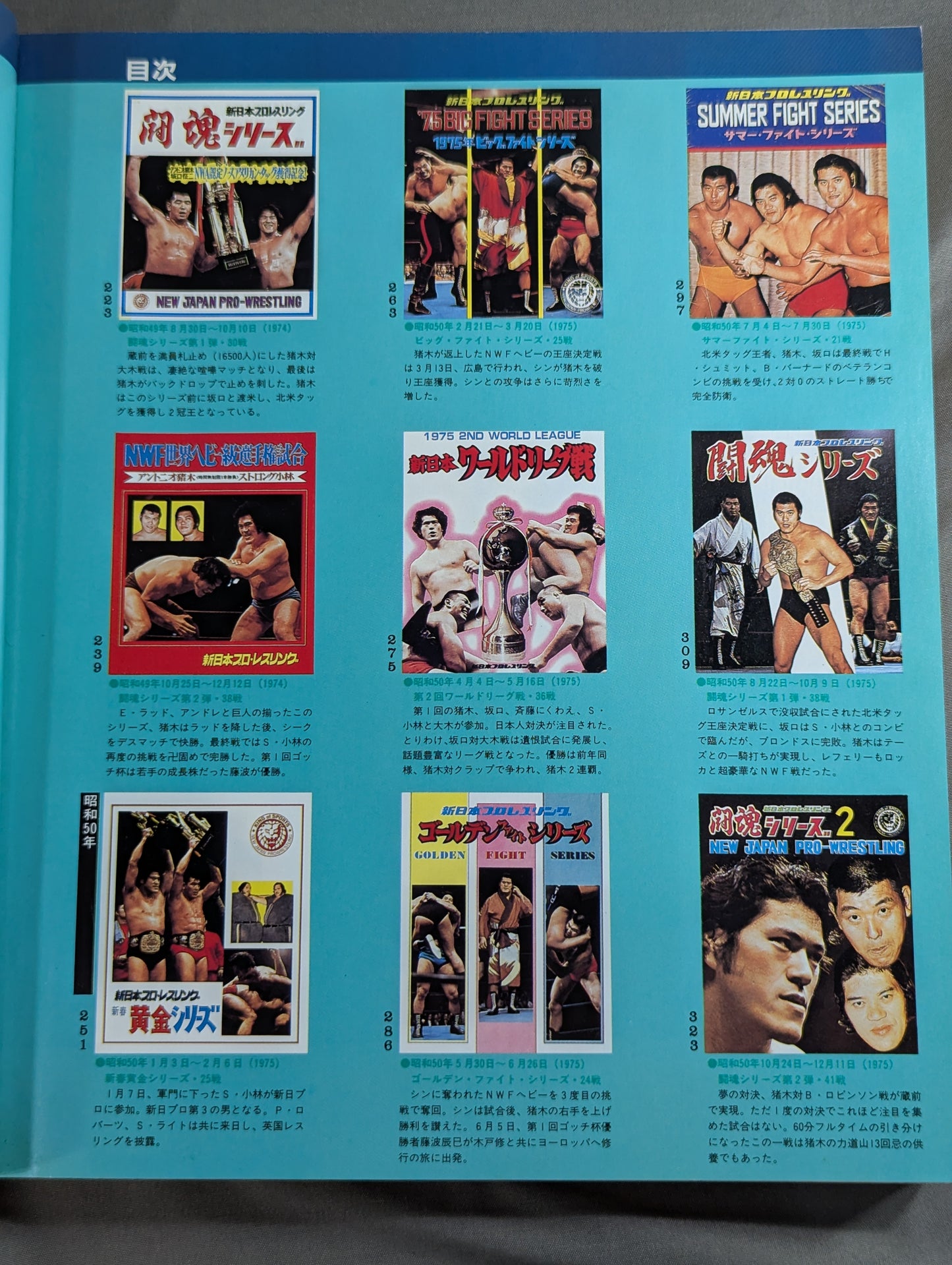 新日本プロレスリング パンフレット縮刷版 第1巻 【永久保存版】