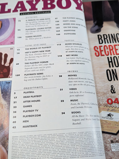 PLAYBOY May 2003 ★WWE Wrestling GODDNESS TORRIE WILSON★