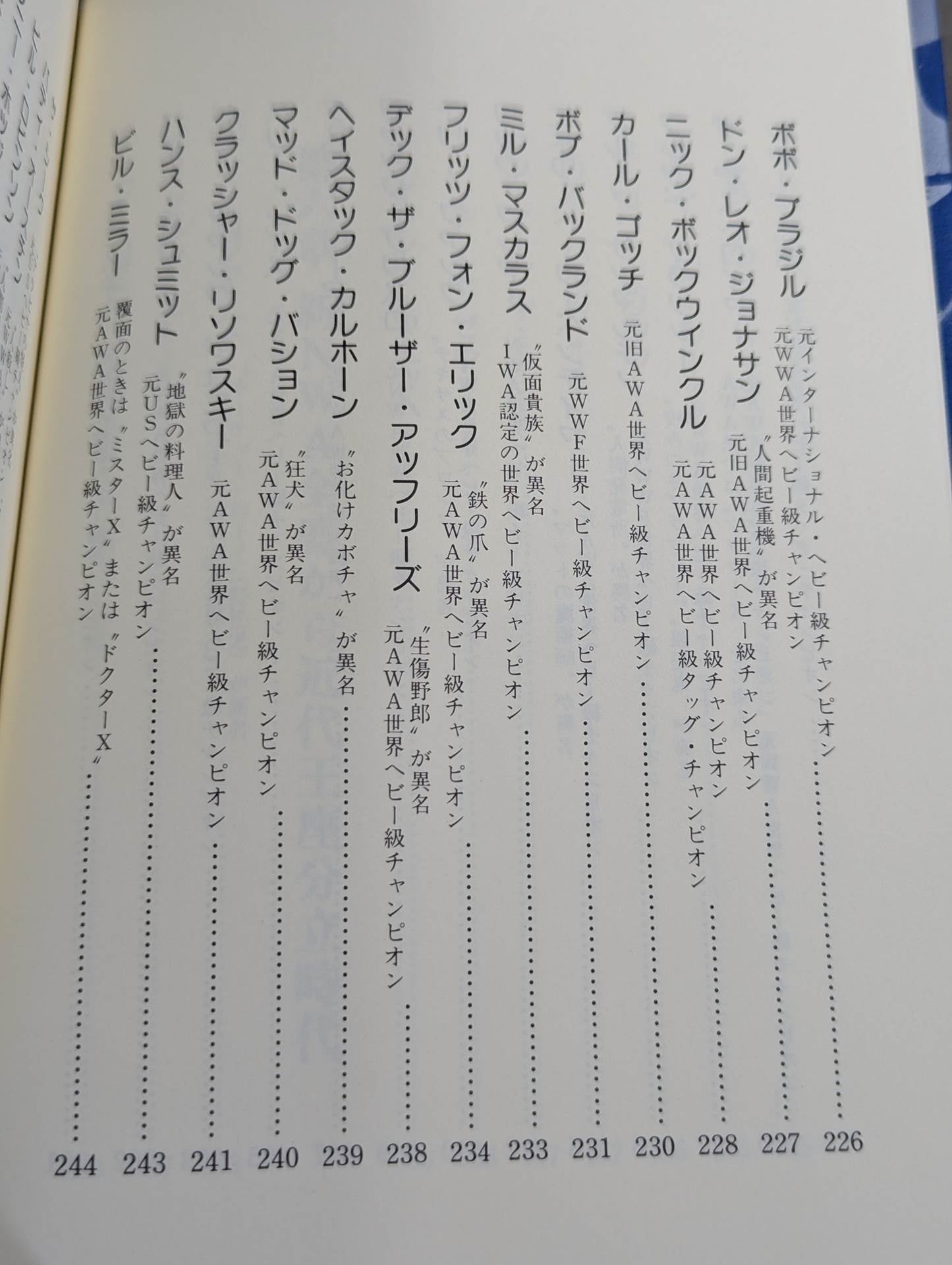 プロレスオール強豪名鑑 世界編