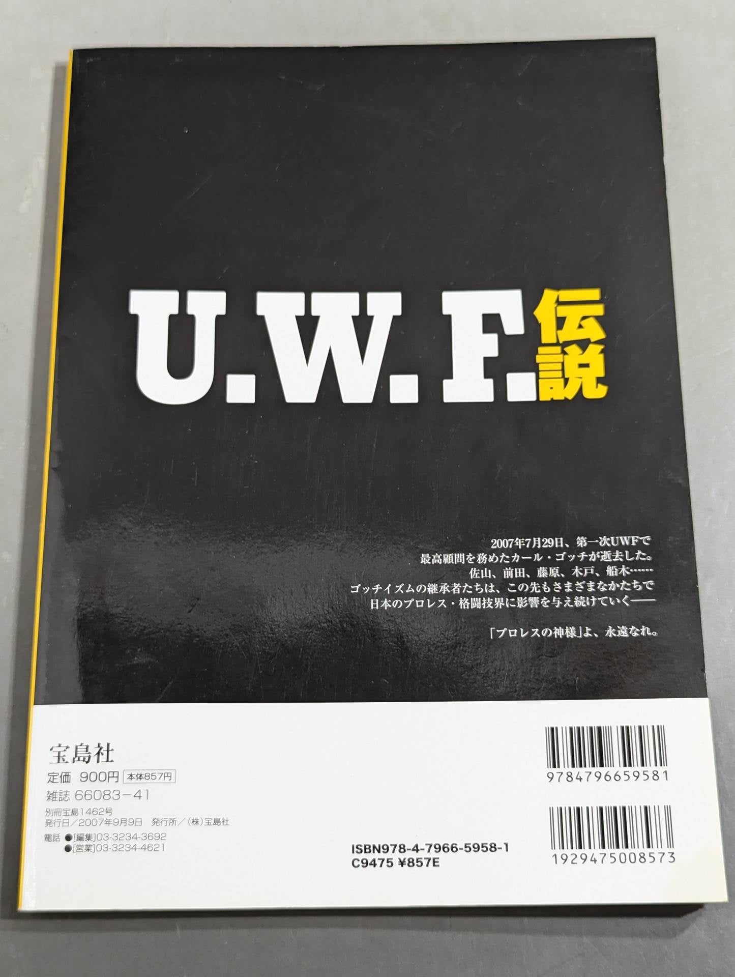 Bessatsu Treasure Island 1462 U.W.F. Legend "Drifted Between Pro Wrestling " and "Martial Arts" "ExperimentalThe truth of "promotion "