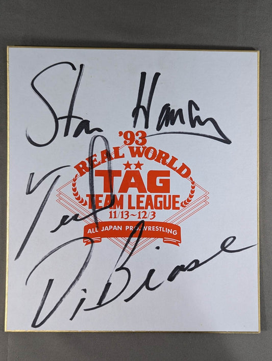 スタン・ハンセン＆テッド・デビアス(93世界最強タッグ色紙)