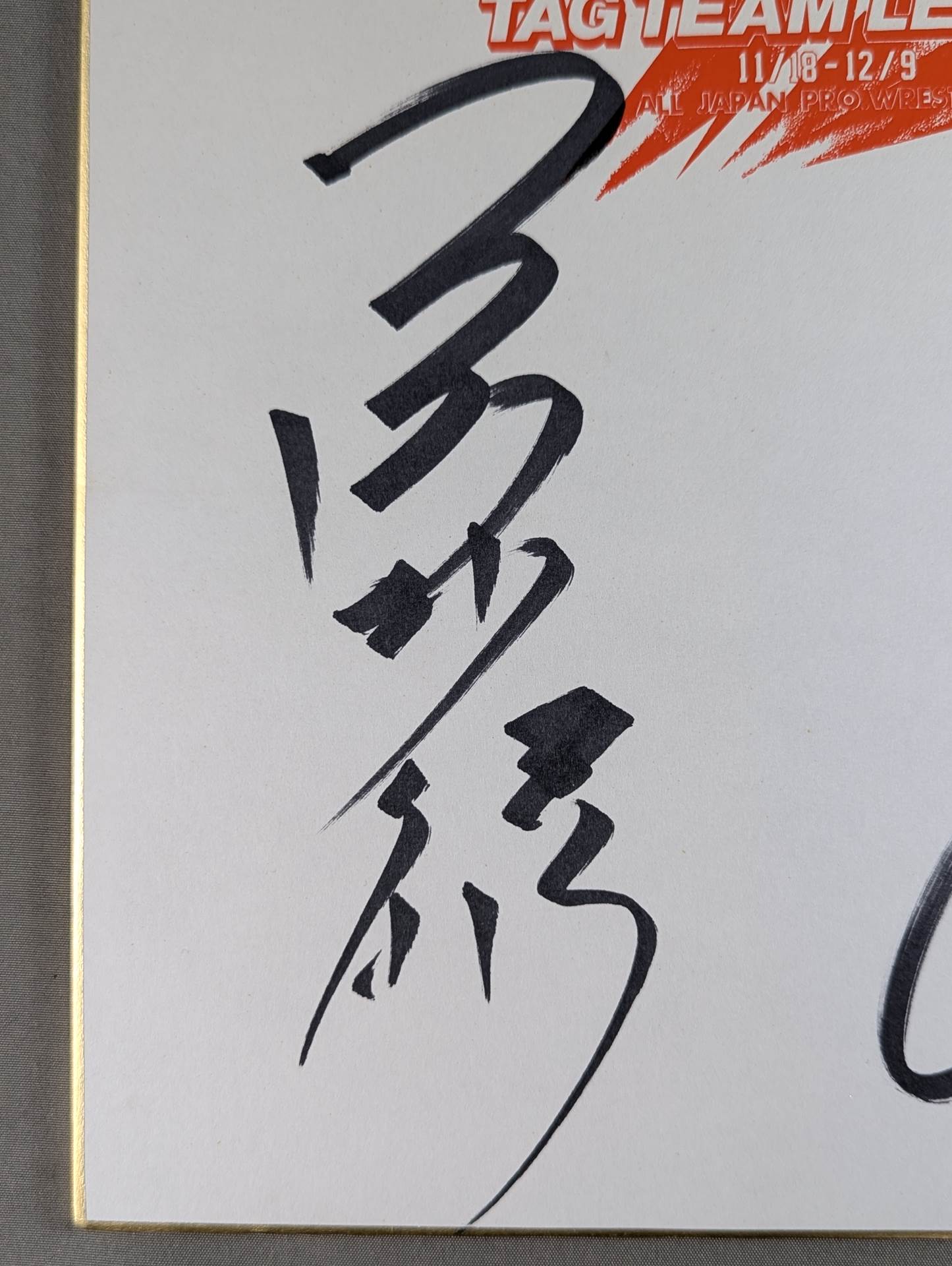 ★超世代軍★ 三沢光晴＆小橋健太(95世界最強タッグ色紙)