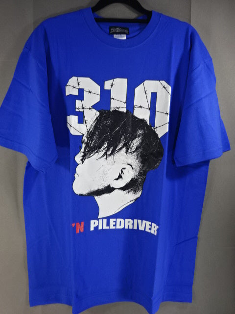 佐藤光留「310 F’N PILEDRIVER」Tシャツ(ブルー)