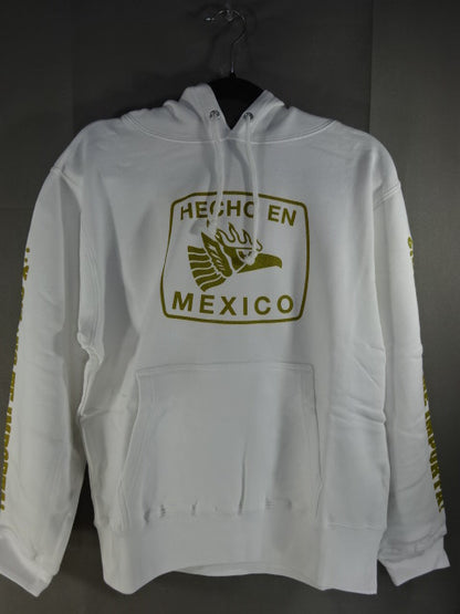 エル・デスペラード「ESTILO MEXICANO」プルオーバーパーカー(ホワイト×ゴールド)