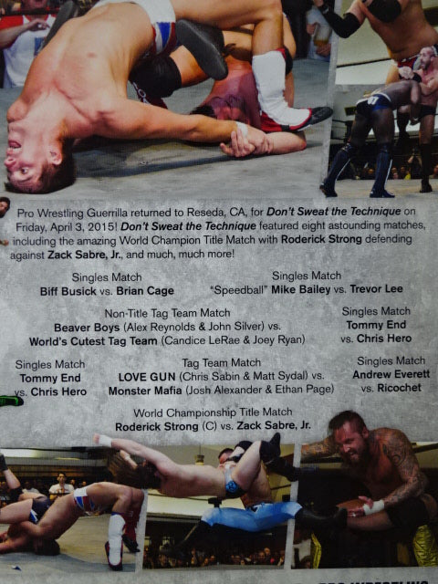 PWG DON’T SWEAT THE TECHNIQUE