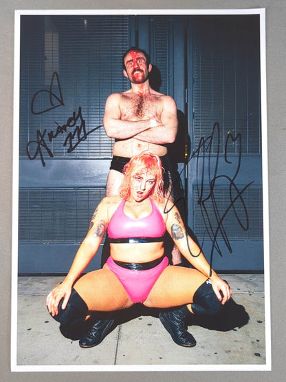 Effie and Ally Catch 2 hand signed autographs Pro-Photo  (A-3)