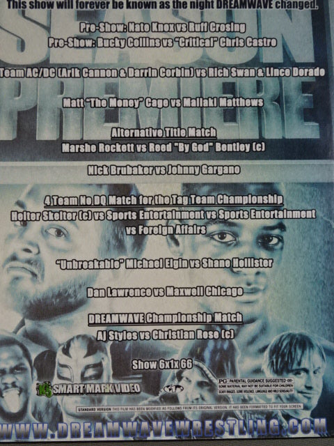 DREAMWAVE Wrestling  SEASON PREMIERE