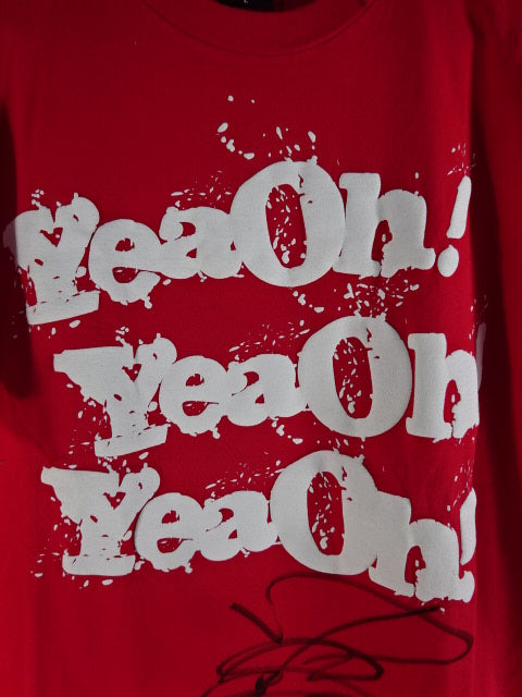 ☆直筆サイン入り☆ 中邑真輔「YeaOh!×3」Tシャツ①(レッド