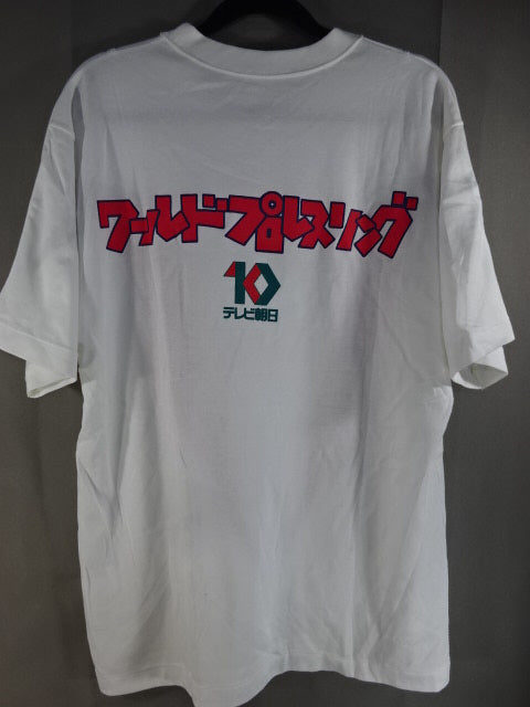 ★90年代当時モノ!!★ 新日本プロレス「ワールドプロレスリング」Tシャツ