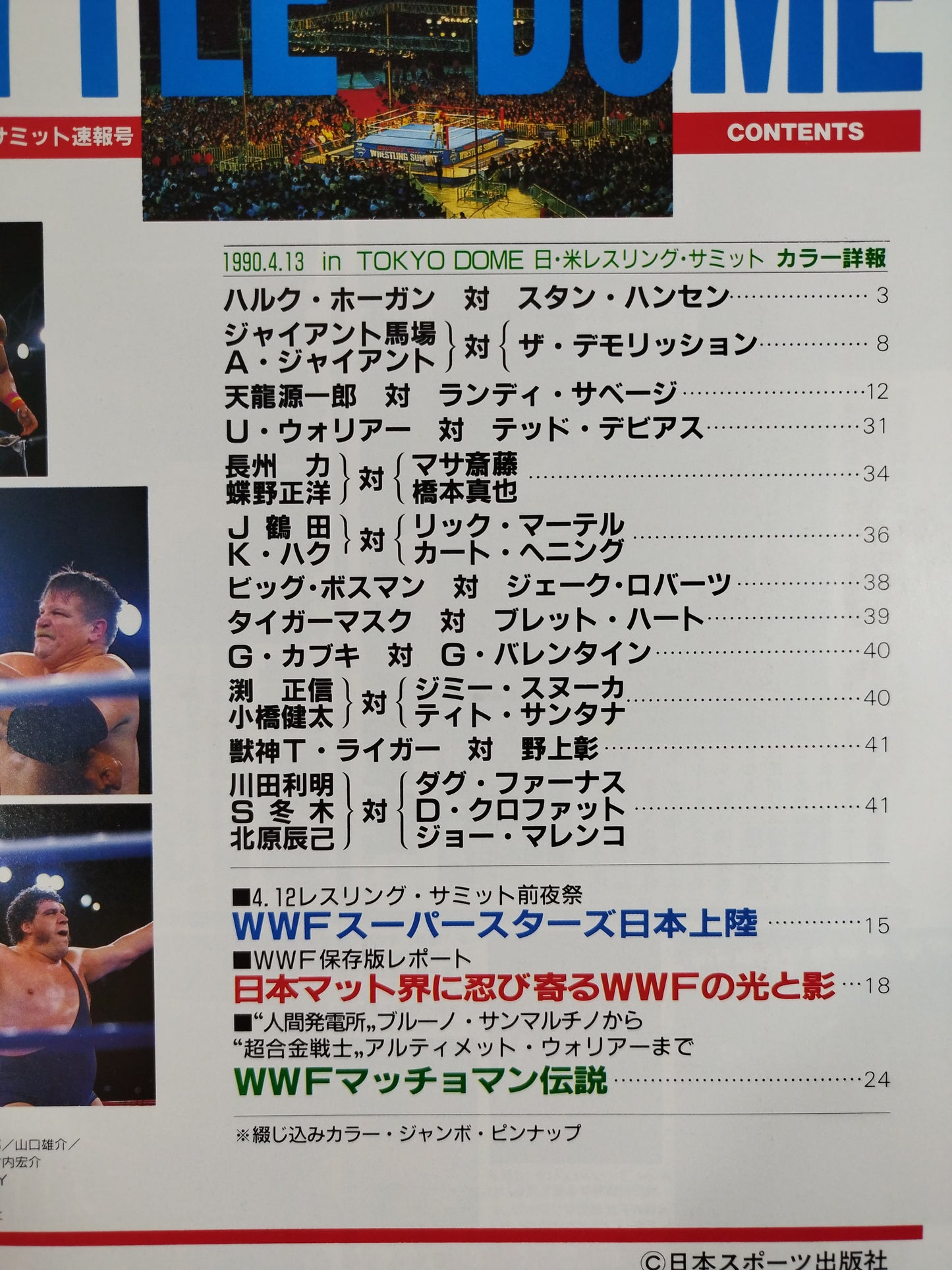 ゴング増刊号 日・米レスリングサミット BATTLE DOME