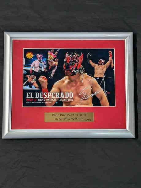 El Desperado ★ 94th IWGP Junior Heavyweight Title ★ Hand Signed Autograph Photo Frame