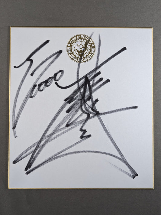Hiroyoshi Tenzan  (Lion Mark Shikishi ( Autograph board ) )