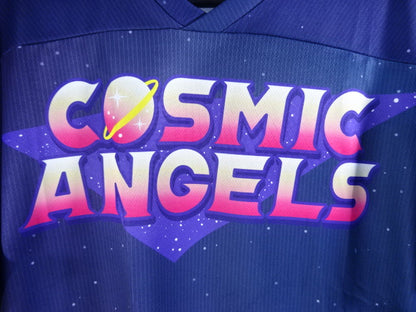 COSMIC ANGELS ドライメッシュ ユニットTシャツ(ネイビー)