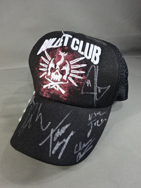 ★7 fighters hand signed autograph ★ BULLET CLUB "ARISING" Studded Mesh Cap