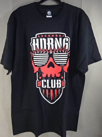 エル・ファンタズモ「HDBNG CLUB BACK-TO-BACK」Tシャツ(ブラック×レッド)