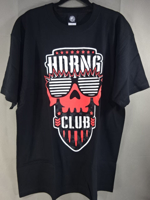 エル・ファンタズモ「HDBNG CLUB BACK-TO-BACK」Tシャツ(ブラック×レッド)