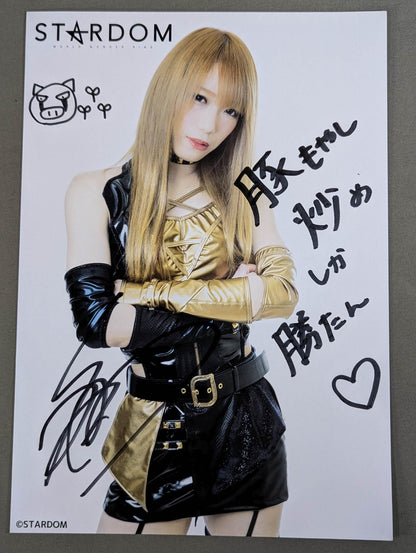 鹿島沙希 直筆サイン入り スターダムポートレート(H-6)
